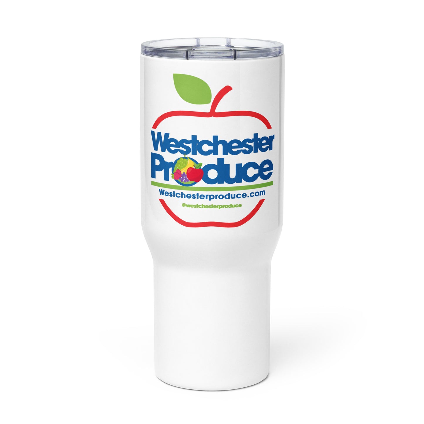 Westchester Produce Travel mug with a handle